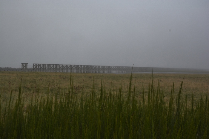 trestle for hauling jetty rocks
